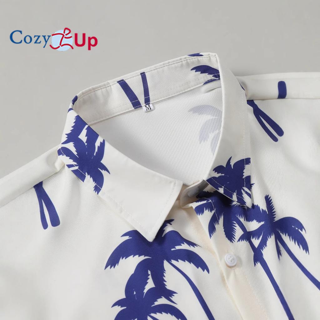 Men's Lake Blue Striped Men's Short Sleeve Shirt Men's Shirt Summer 2025 New