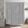 Modern Simple Style White Flower Pattern Shower Curtain for Bathroom Decor Customizable Size Waterproof Fabric Shower Curtains w