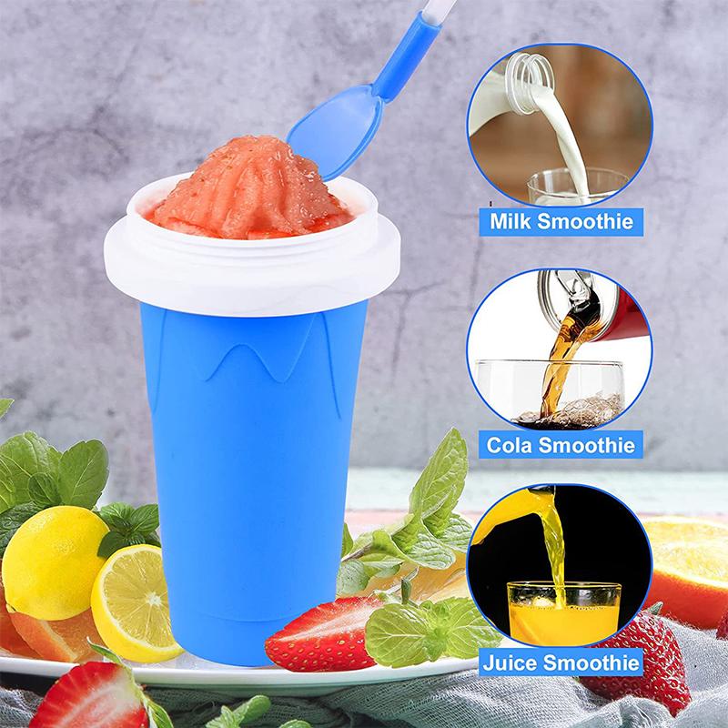 Latest Diy Slushy Maker Cup Quick-frozen Ice Cream Maker Squeeze Silicone Mug Homemade Quick Cooling Milks Makers Magic Slush Cups