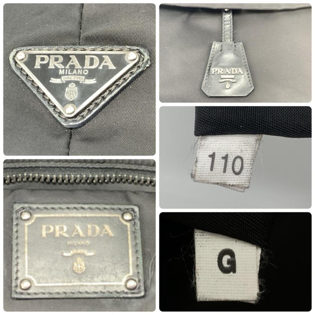 Prada Reversible Tote Bag Handbag Leather Genuine Leather Tessuto Nylon Black Women's Men's Unisex Lightweight