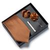 This solid color 4-piece men's tie gift set includes a brooch, corsage, and handkerchief. It's a perfect gift for Valentine's Da