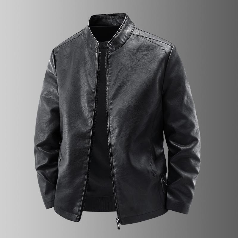 Autumn Men Faux Leather Jacket Black Biker Coat Korean Fashion Men PU Retro Leather Jacket Trend Casual Slim Fit Baseball Clothes