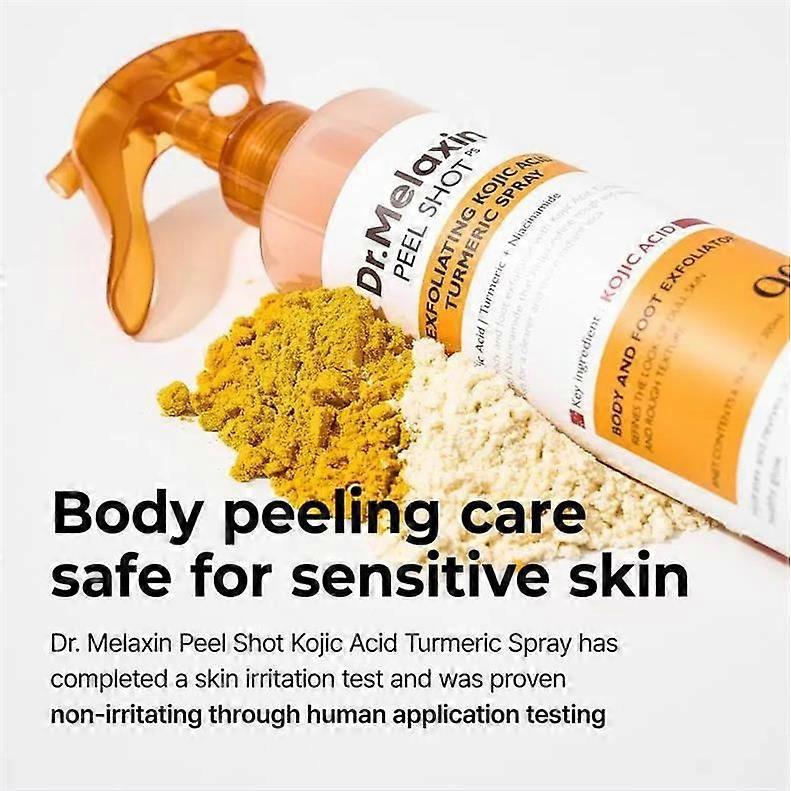 Spray Esfoliante Dr.Melaxin Curcuma e Acido Kojico 200ml per Illuminare la Pelle