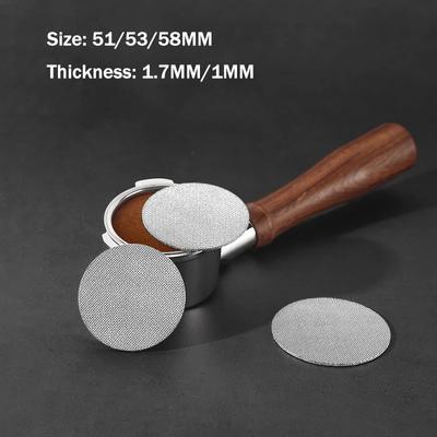 51/53/58mm Coffee Secondary Water Distribution Net 1mm/1.7mm Stainless Steel Filter Coffee Handle Sintered Net Coffee Utensils