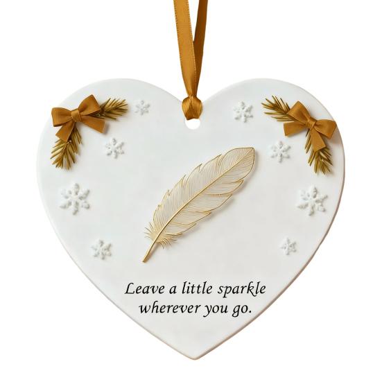 

Сердечные Вдохновения Рождественское Украшение Ракушка Олень Стрекоза Лапа Перо Тюльпан Подвеска в Форме Сердца для Подвешивания на Рождественскую Елку Декор для Праздничной Вечеринки Plume