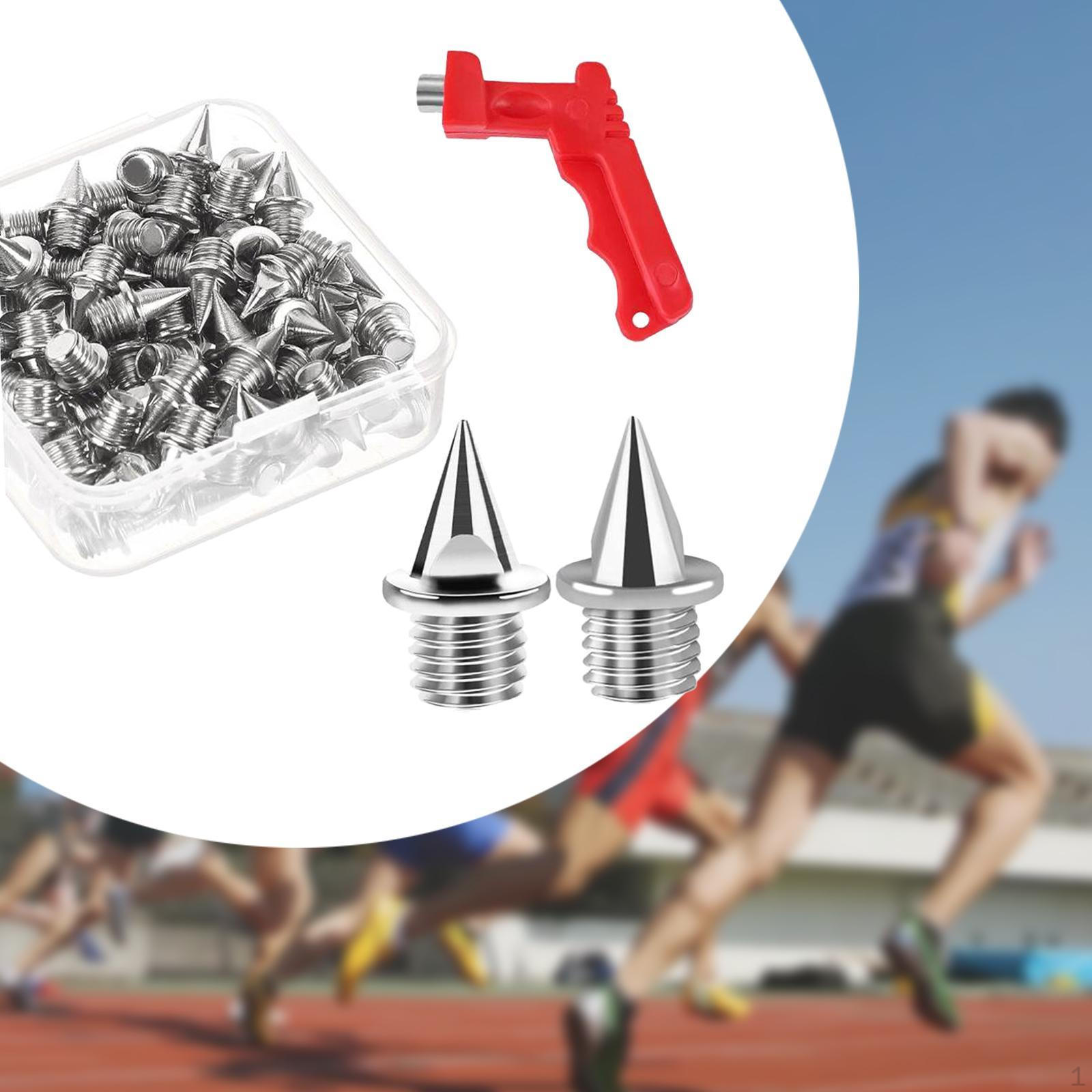 

60 шт. сменных шипов для башмаков 5 мм с гаечным ключом серебряный