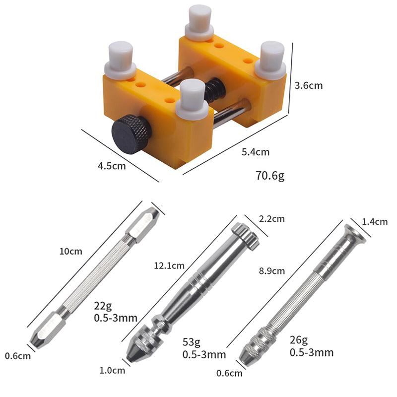 Hand Drill Keyless Chuck Fixed Seat Twist Drill Resin Jewelry Drilling Tools