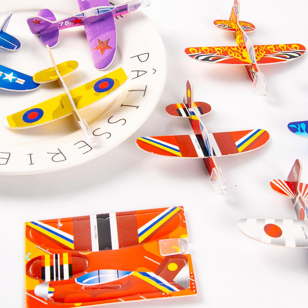 10/20/30pcs Glider Planes Birthday Party Favors Flying Models Prize Reward Toys Foam Airplane Toys for Kids Carnival Prizes