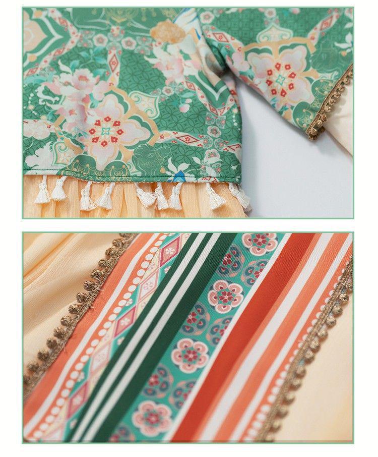 Autumn Western-Style Ethnic Hanfu: Girls' Retro Performance Costume