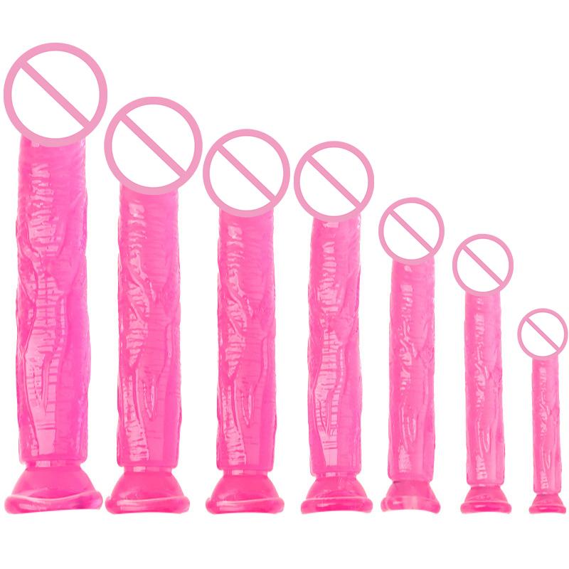 Kadın Erkek İçin Güçlü Vantuzlu Gerçekçi Su Geçirmez Jöle Dildo Seks Oyuncakları Penis G Noktası Simülasyon Masaj Aleti