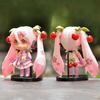 Anime New Hatsune Miku Figure Mini Character Ornaments Kawai Pink Green Hatsune Home desk Decoration Adult Toy kid Birthday Gift