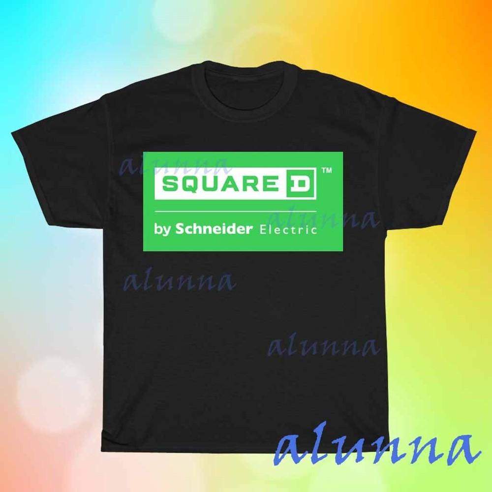 

New SQUARE D Electrical Equipment Logo T-shirt Funny Size S to 5XL L