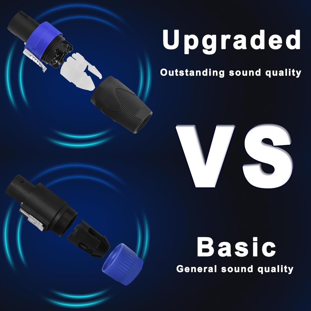 MKBKLLJY 5Pcs SpeakOn Speaker Adapter Speakon - 1/4 Connector 4