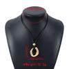Tooxika Personality Design Irregular Circle Pendant Necklace Simple Knot Tie Rope Necklace