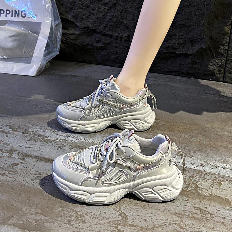 New dad shoes women's summer student sports running shoes casual shoes with heightened thick soles