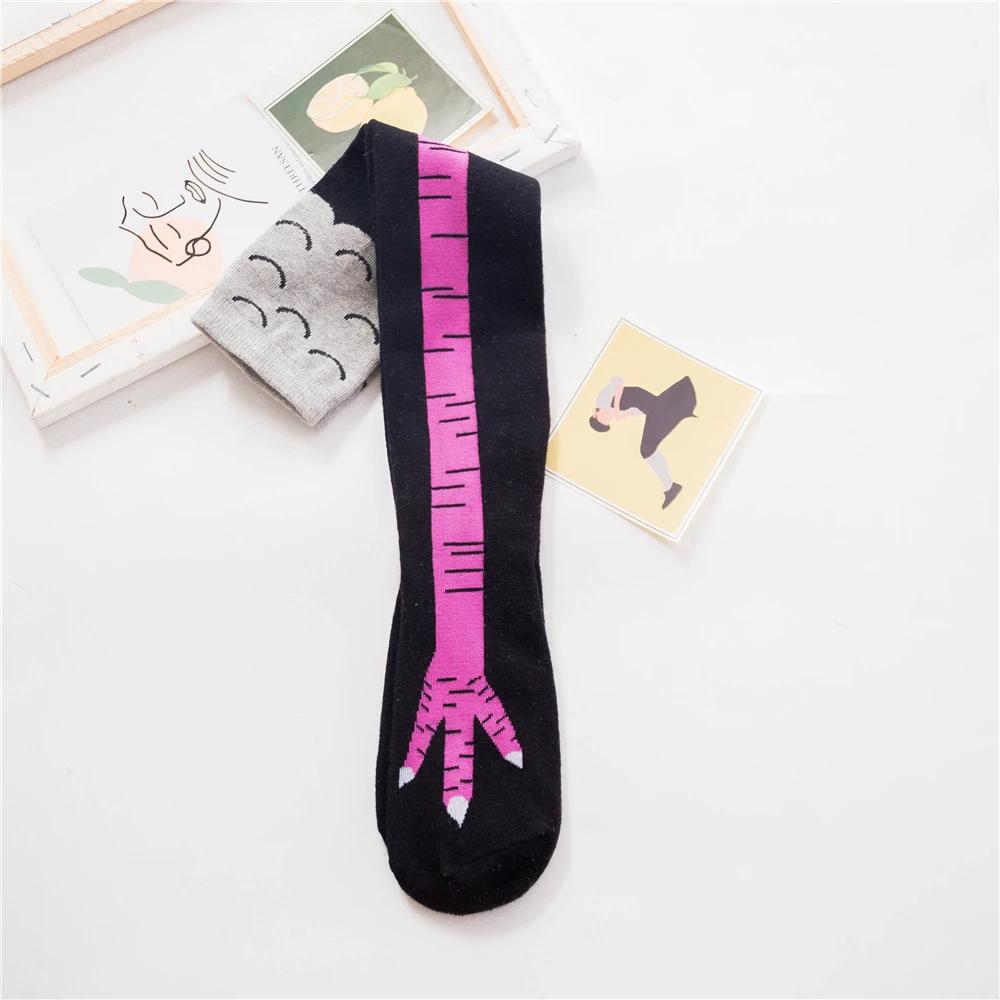 Cute Chicken Foot Over-The-Knee Socks for Women with Happy Funny Paws