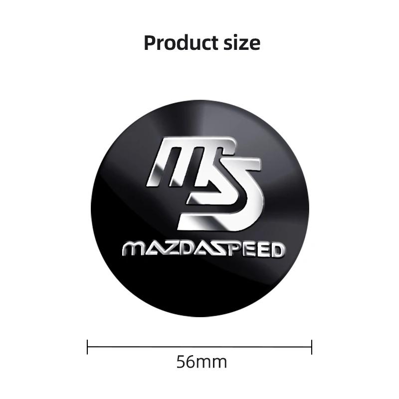 4X Car Wheel Center Hub Cap Badge Emblem Decal Wheel Sticker For Mazda 2 3 5 6 M5 Ms CX-4 CX-5 CX6 M3 M6 MX3 MX5 Car Accessories
