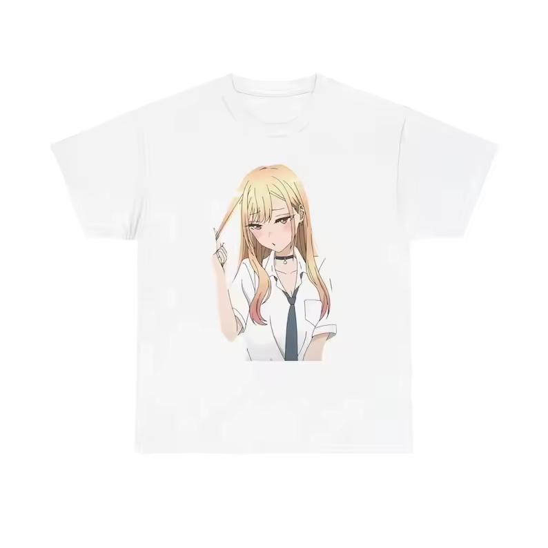 Unisex Comfortable 100 Cotton Anime T shirt My Dress Up Darling Marin Kitagawa School Uniform Print Women And Men T shirt