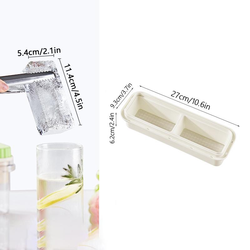 Square Ice Cube Tray Stackable Pp Ice Cube Freezer Molds Easy Release Ice Cube Maker For Whiskey Cocktail Coffee Kitchen Tools