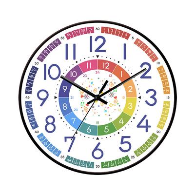 Japanese Radio Early Education Wall Clock Learning Clock Silent Clock Children's Room Bedroom Quartz Clock Home Cartoon Wall Hanging