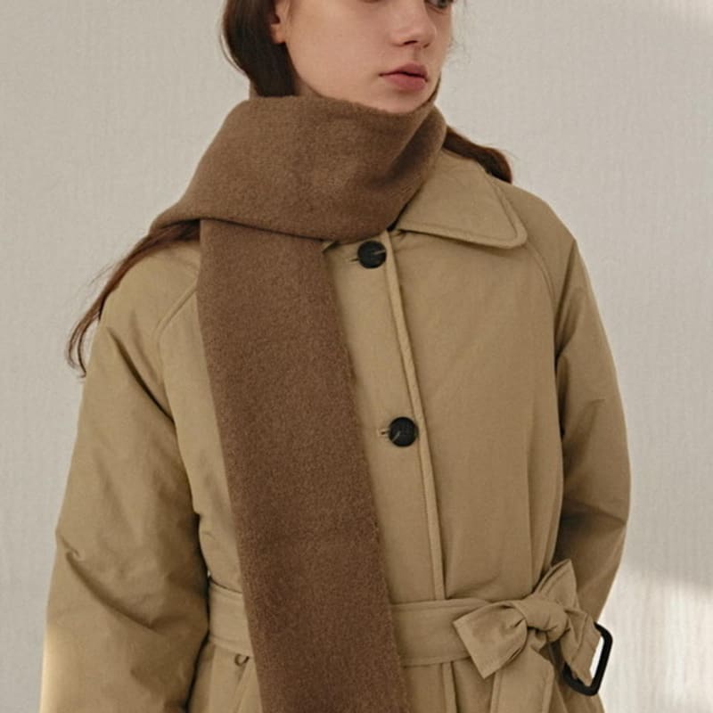 YAN13 MINIMAL SOFT MUFFLER_KHAKI BEIGE