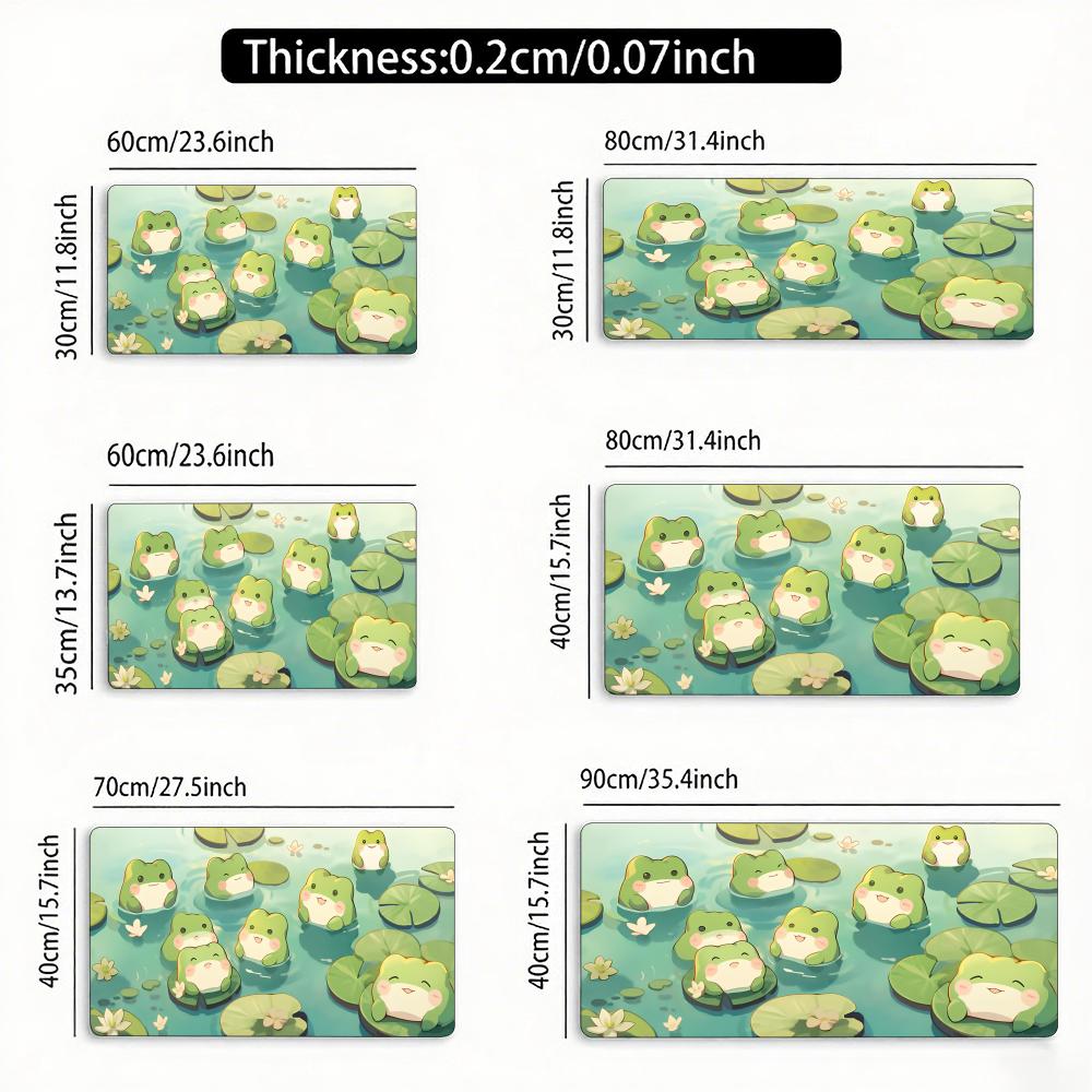 Kawaii Frogs Series Magic Party Game Mat Durable Rubber for MTG&TCG Games 35X60cm Mouse Pad Offices Desk Mats Friendly Design