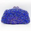 Gold Women Crystal Wedding Evening Bag WHTUOHENG Dazzling Diamond Party Handbags Dinner Banquet Purses Blue/Gold Rhinestone Purs