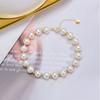 Real Natural Freshwater Pearl Gold Bracelet Woman,Vintage 18k Gold Pearl Bracelet Jewelry Baby Girl Wife Annniversary Gift White