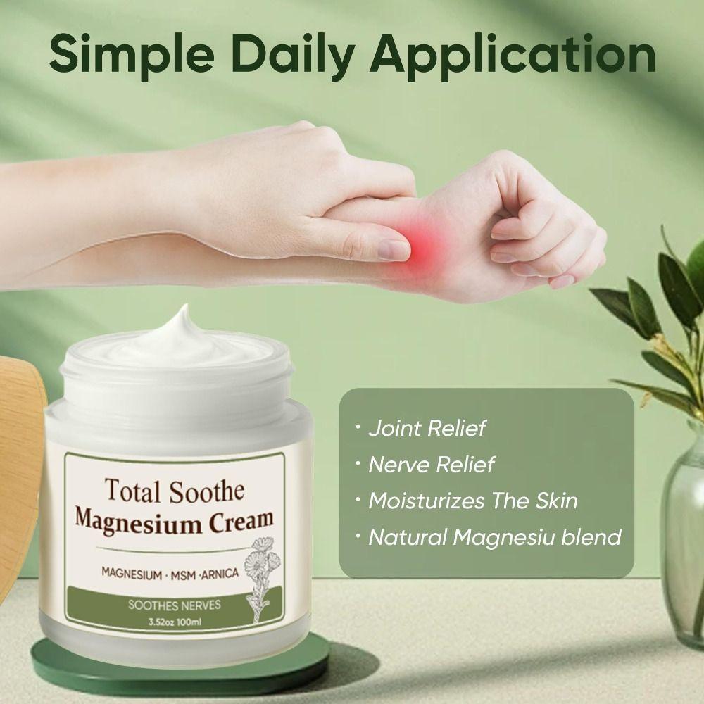 Fast Absorbing Total Relief Soothing Magnesium Cream Body Cream for Joint Feet Hands Legs
