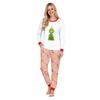 Juleprint Rundhals Top og Joggingbukser Sæt Ferie To Delt Loungewear Outfit