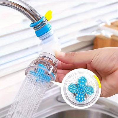 1PC Universal Faucet Water Connector - Splash Proof Kitchen Showerhead with Rotary Filter