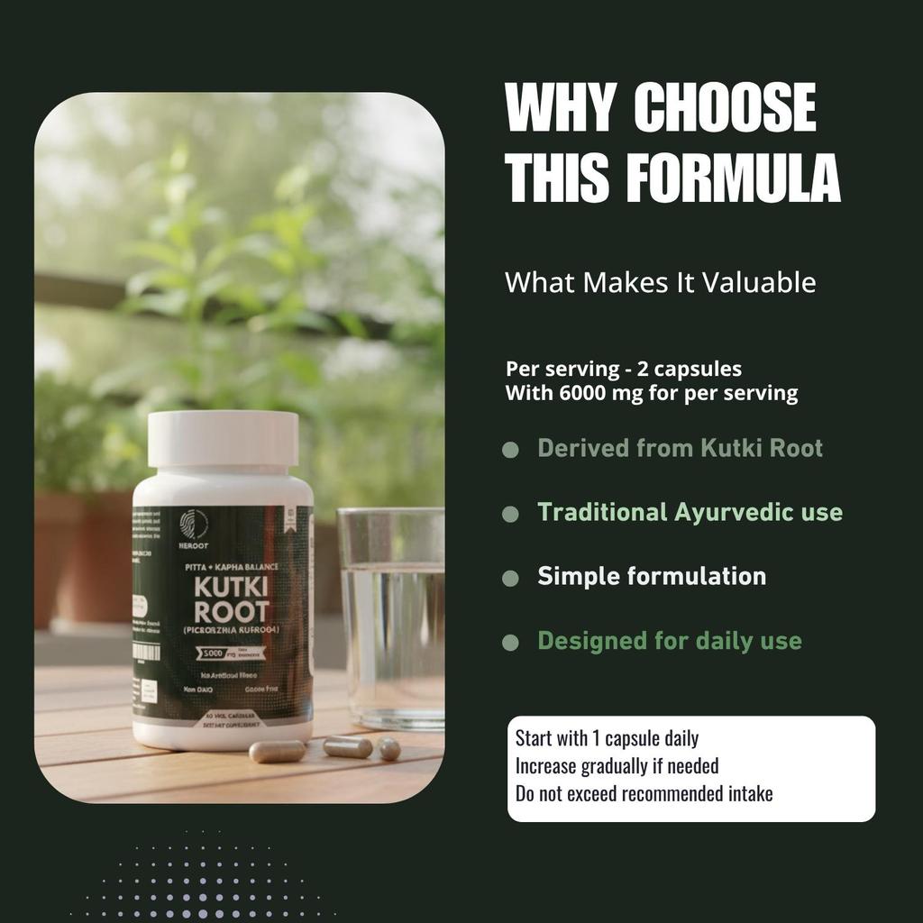Kapsułki Kutki | Picrorhiza kurroa | 60 sztuk | Kapsułki wegetariańskie