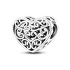 Affascinante Bracciale Collana con Perline a Forma di Cuore in Argento 925 Amore Familiare Impronta di Zampa Animale Adatto alle Donne Regali Fai da Te per le Feste