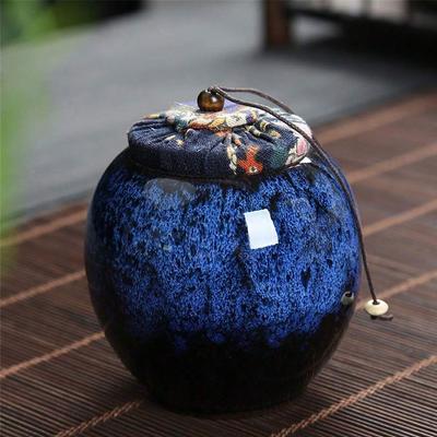 Portaspezie in Ceramica Vaso Sigillato Piccola Scatola da Tè Lattina da Tè Portatile Serbatoio di Stoccaggio Barattoli per Caramelle Contenitore per Alimenti Organizzatore da Tè Vaso Decorativo