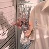 French Retro Champagne Glass Striped Crystal Goblet for Couple Toasts Wedding Home Bar Elegant Gift Drinkware