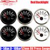 Red LED Pointer Oil Pressure Gauge with Press Sensor 1/8NPT Car 52MM Oil Press Meter Indicator 0~5Bar,0~10Bar,0-75PSI,0-145PSI