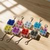 Cross-Border RGB Mechanical Blue Switch Keychain: Transparent Light-Up Decompression Toy