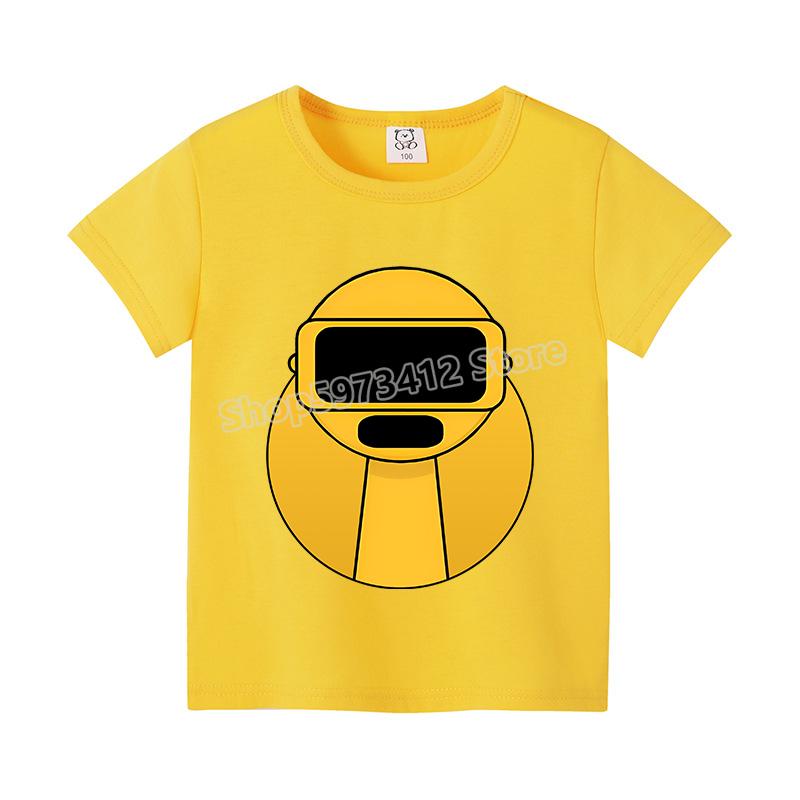 Sprunkis T-Shirt Kids Camisetas Toddler Girls Short Sleeve Tops Boys Cartoon Soft Comfortable Clothes Child Tees Birthday Gift
