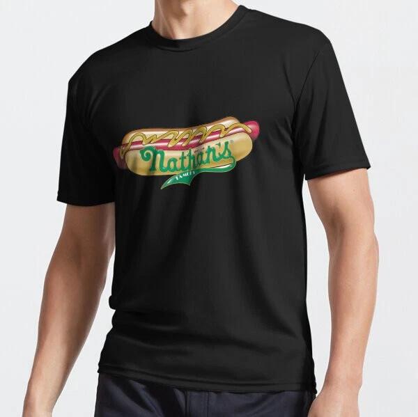 

Nathans Coney Island 3 T-Shirt Funny Logo American Men s T-Shirt S to 5XL S
