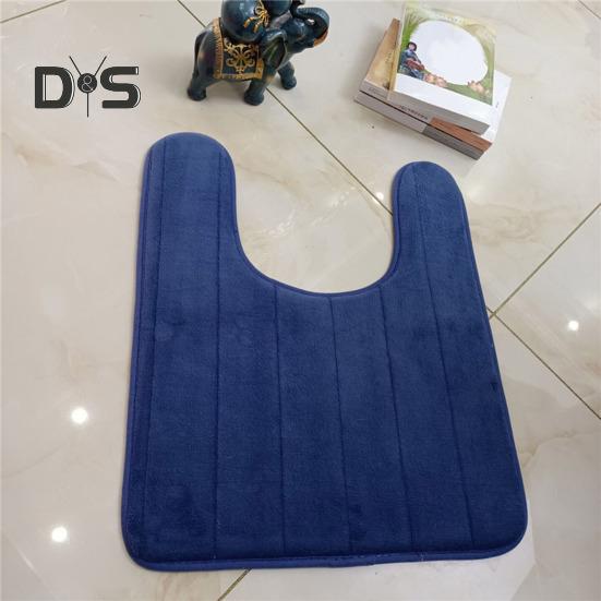 U-Shaped Floor Mat Wear Resistant Non-Slip Super Water Absorption Easy To Clean Fast Dry Bathroom Toilet Mat
