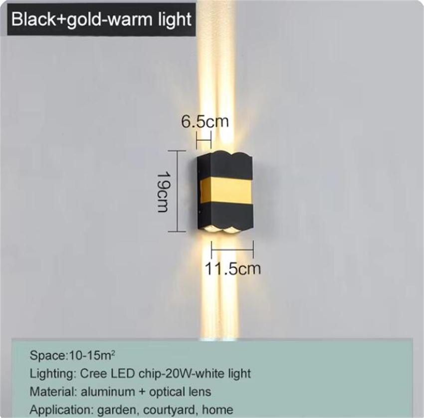 LED Waterproof Wall Lamps  Indoor Outdoor Wall Light Courtyard Porch Living Room Corridor Bedroom Wall Sconce