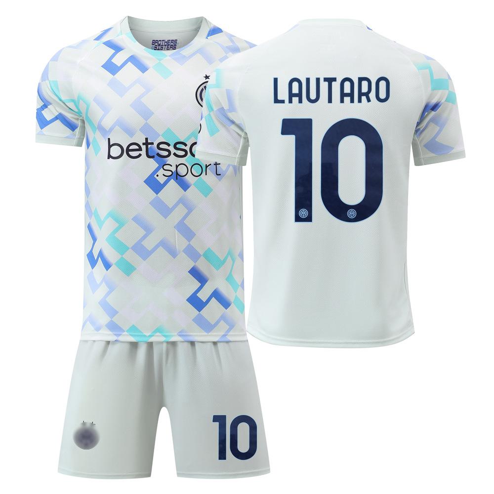 Inter Home And Away Football Jersey 9 Thuram No. 10 Lautaro White Jersey For Adults And Children