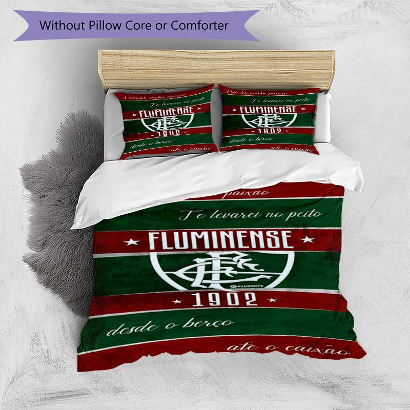 Flumi-nense Football Crest Printed Pattern Duvet Cover Set – includes 1 duvet cover and 2 matching pillowcases Bedroom decor Christmas gifts