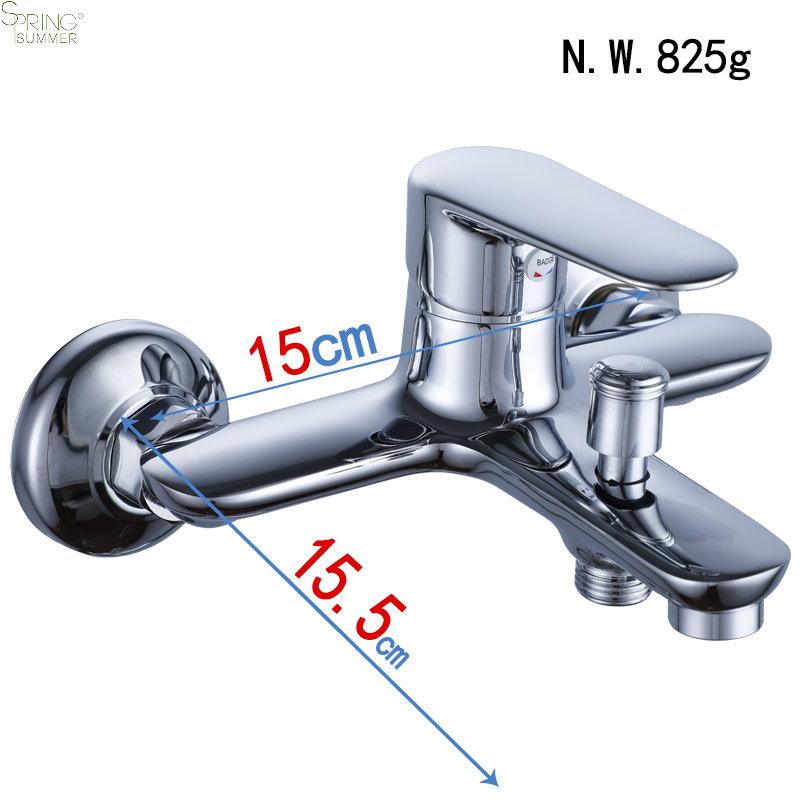 Brass Modern Wall Bathtubs Tap Sets Single Handle Bidet Shower Mixer S02 Tubs Faucet Chrome Bath Shower Faucets