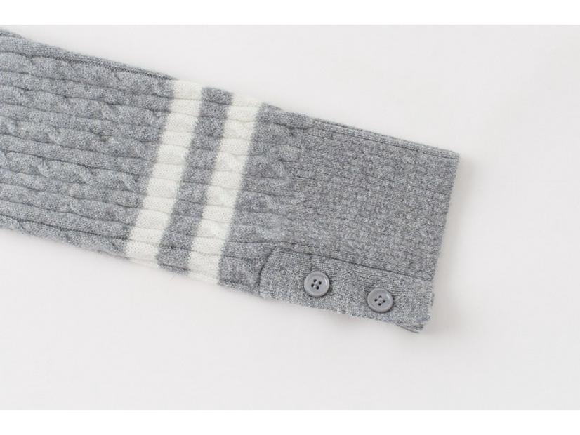 Women's 100% Pure Cashmere Striped Turn-Down Collar Sweater