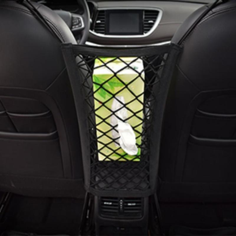 Nastavitelná polyesterová síťová bariéra pro psy do auta s úložným prostorem ze síťoviny - Snadná instalace, bezpečnostní dělící mříž pro domácí mazlíčky do vozidel a SUV