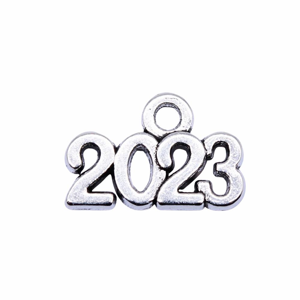 

40шт 2023 Количество Шармы Шармы Античное серебро Цвет Цинковый сплав 14X10mm
