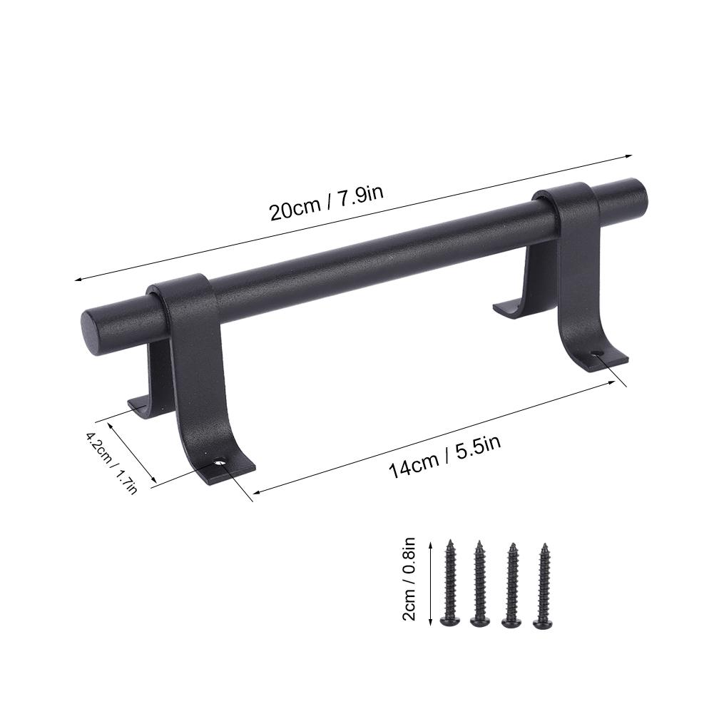 Barn Door Handle, Carbon Steel Sliding Door Pull Handle for Closet Cabinet Garage Door, with Ergonomic Design and Polished , 20cm Length
