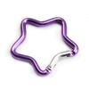 1/2/5PCS Outdoor Star Shaped Spring Locking Carabiner Clip Keychains for Backpack Camping Hiking Traveling Multicolour