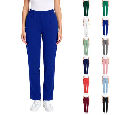 Women's Loose Casual Pants With Elastic Waistband And Drawstring For Caregiver Long Trousers